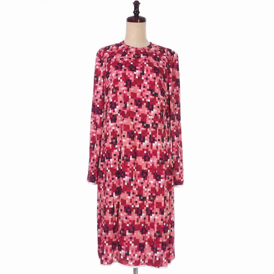 夏セール開催中 Max80 Off 長袖 ワンピース プリーツ 総柄 19aw Marni マルニ 中古 未使用品 総柄 19aw Marni マルニ 中古 未使用品 Marni シルク 古着 ベクトル レディース 国内正規 Abma0393f2 ピンク 36 ひざ丈 ドレス ワンピース チュニック