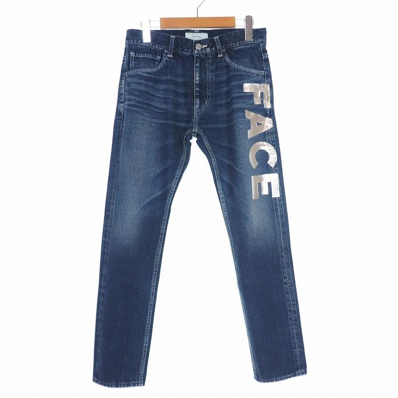 中古 未使用品 ファセッタズム FACETASM ロゴ プリント セルヴィッチ 