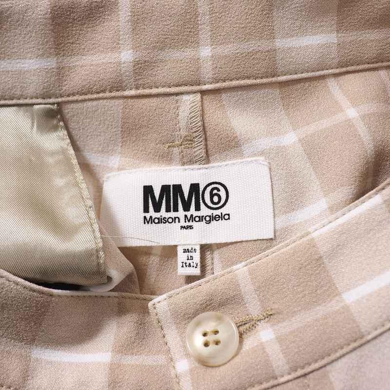 未使用品 エムエムシックス メゾンマルジェラ MM6 チェック ショート