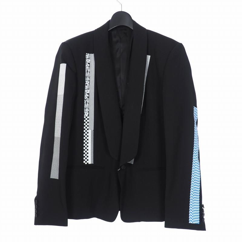 未使用品 ファセッタズム FACETASM 21SS BARCODE PRINT TUXEDO JACKET 