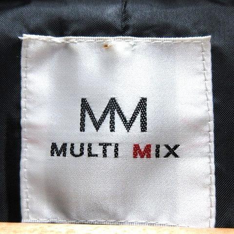 マルチミックス MULTI MIX ジャケット 七分袖 背抜き フライフロント 無地 11 黒 ブラック アウター  レディース｜vectorpremium｜07
