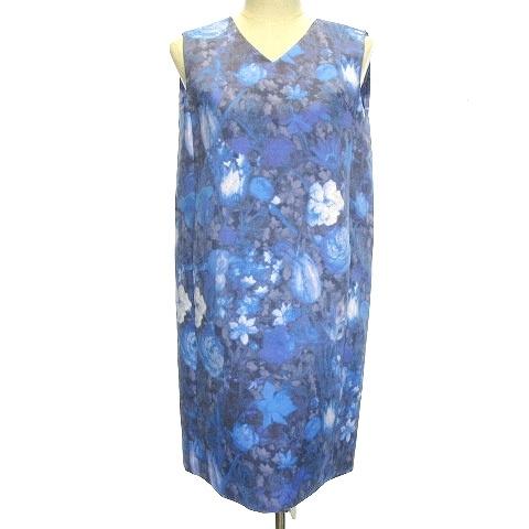 中古 ストロベリーフィールズ Strawberry Fields ワンピース ひざ丈 ノースリーブ サックドレス バックファスナー 日本製 青 レディース ベクトル 古着 4 ブランド古着販売のベクトル 通販 Yahoo ショッピング