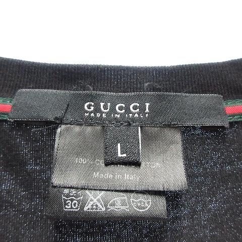 中古 グッチ GUCCI Tシャツ カットソー 半袖 クルーネック 薄手