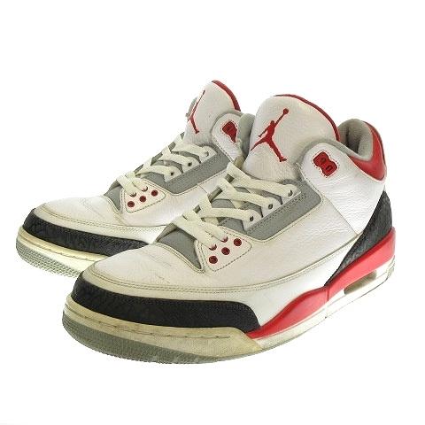 ナイキ Nike Air Jordan 3 Retro 1 エアジョーダン3 レトロ スニーカー シューズ Us11 29cm 白 赤 ホワイト レッド 靴 メンズ 4 ブランド古着販売のベクトル 通販 Yahoo ショッピング