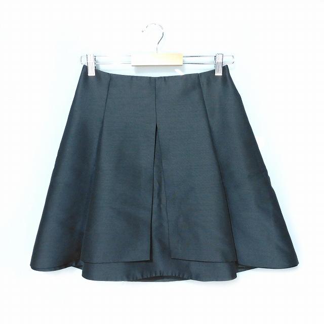 フォクシー FOXEY マンハッタンスカート ひざ丈 フレア ウール シルク  