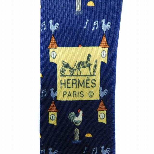 エルメス HERMES ネクタイ レギュラータイ 絹 シルク フランス製