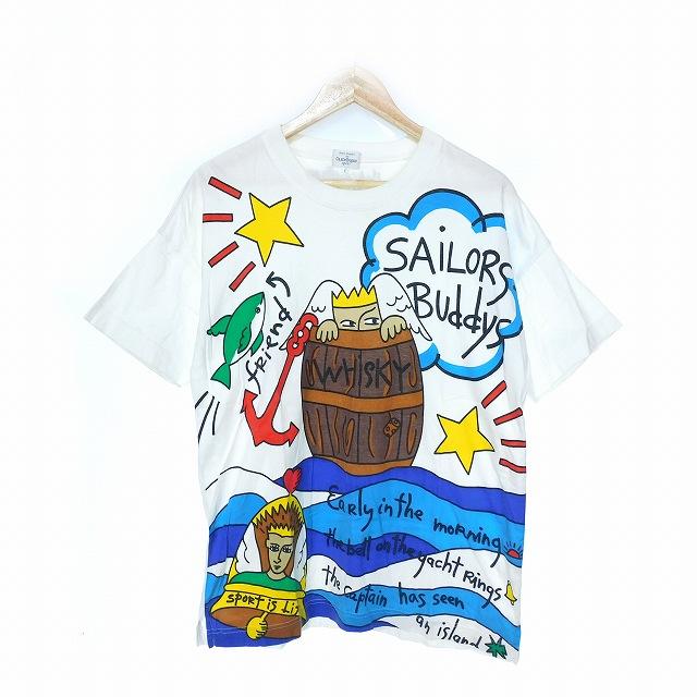 カステルバジャック Jean Charles de Castelbajac sport Tシャツ 半袖 総柄 プリント オーバーサイズ 1 白 メンズ  :204-202303080170:ブランド古着販売のベクトル - 通販 - Yahoo!ショッピング