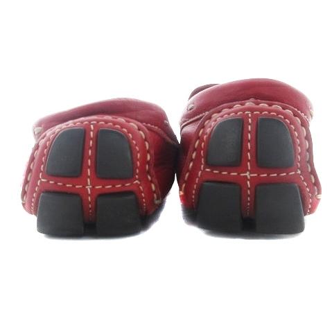 新品未使用 PRADA ドライビングシューズ 赤 シボレザー 7 1/2