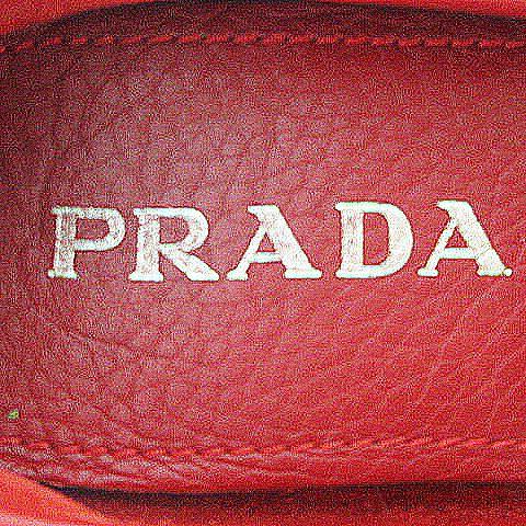 Prada レザーローファー | レッド | FARFETCH JP