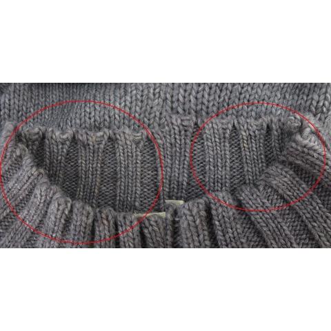 MHL. グレー リブ編み ハイネックセーター リブ編み・ハイネックセーター/40代50代からのレディース