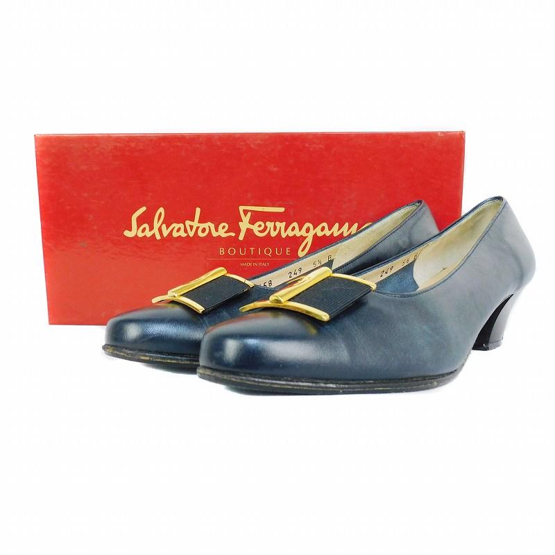FERRAGAMO サルヴァトーレフェラガモ ヴァラリボン ロゴバックル 