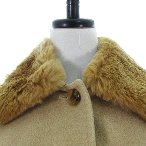 【美品】 バーバリー ロンドン アンゴラ ウール ミドル丈 コート BURBERRY LONDON アンゴラ ウール コート ダークブラウン 正規品 中古