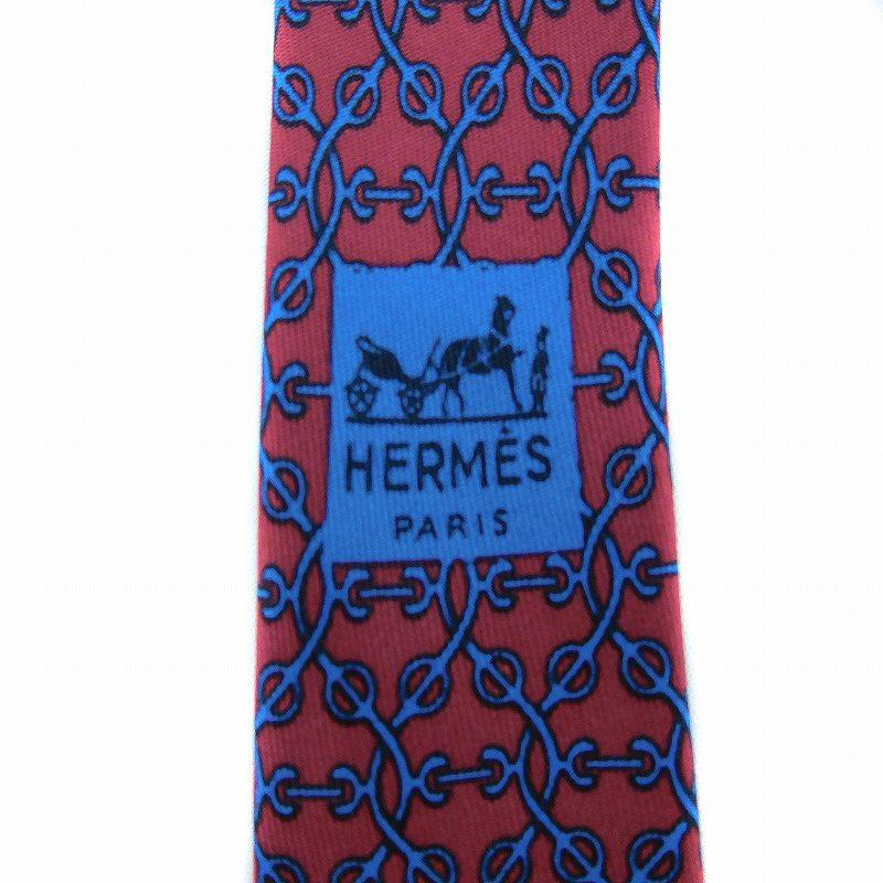 HERMES エルメス ネクタイ レギュラータイ フランス製 シルク 総