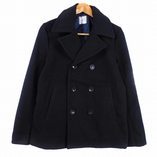 ブラウニー BROWNY ピーコート Pコート ダブル 長袖 ショート 無地 S