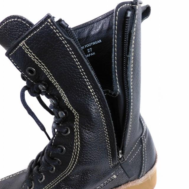 クシタニ KUSHITANI FOOTWEAR モカシンブーツ バイク レザー 27 黒