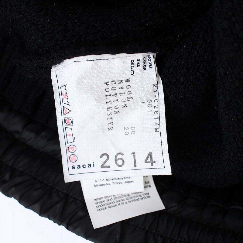 サカイ sacai 21AW Wool Knit Pullover ウールニットプルオーバー セーター 長袖 1 S 黒 ブラック /YM メンズ