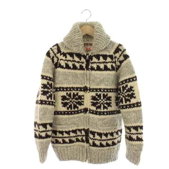 TUAK カウチンニット ジャケット ネイティブ柄 ウール アウター S  