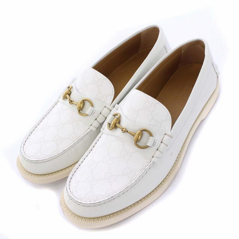 グッチ GUCCI ホースビット付き ローファー モカシン GGスプリーム レザー 8.5 27.5cm 白 ホワイト 695049 /KH メンズ  :208-902211180033:ブランド古着販売のベクトル - 通販 - Yahoo!ショッピング