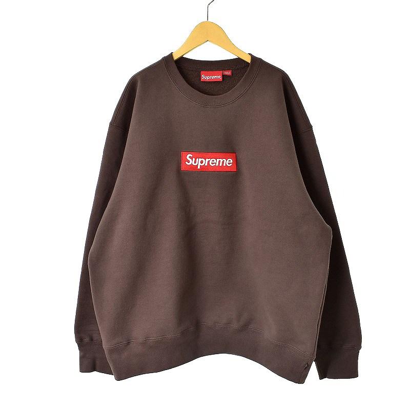 Supreme Box Logo Crewneck ブラウン XXLサイズ-