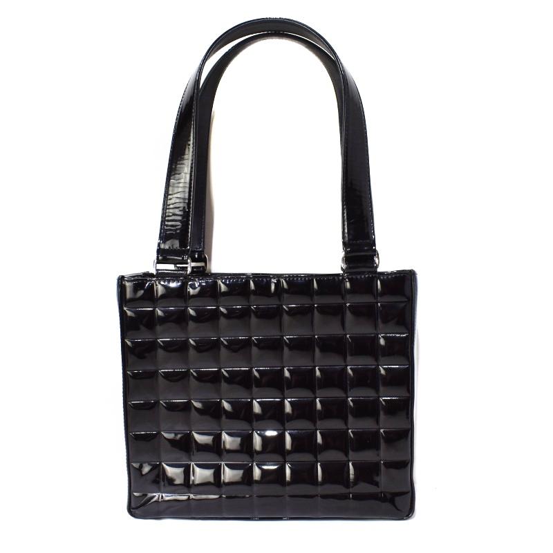 シャネル CHANEL 7番台 ココマーク チョコバー パテント トートバッグ 