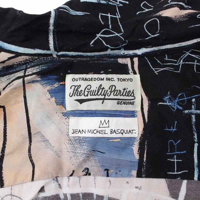 ワコマリア WACKO MARIA 22SS JEAN-MICHEL BASQUIAT グラフィックショートスリーブ アロハシャツ オープンカラー 半袖 総柄 L マルチカラー｜vectorpremium｜03