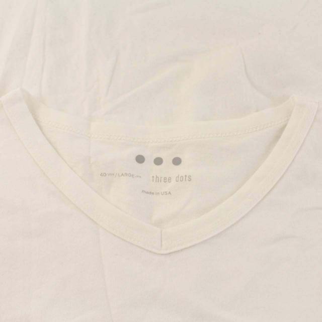スリードッツ three dots Tシャツ カットソー Vネック 半袖 L 白 ホワイト /DK メンズ｜vectorpremium｜05