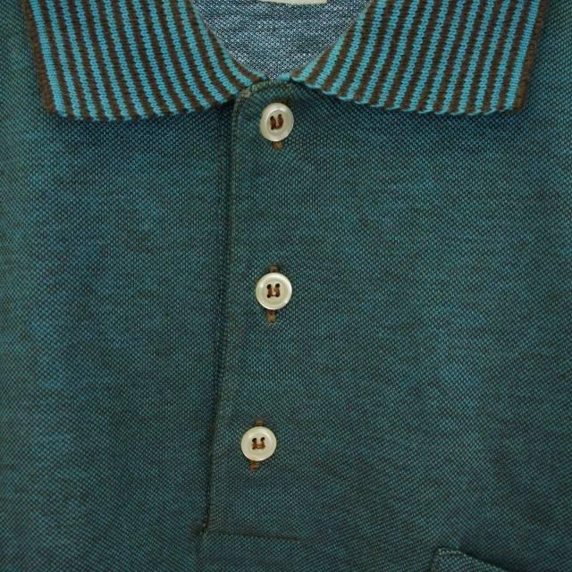 90sChristian Diorロゴ刺繍袖ライン半袖ニットポロシャツ