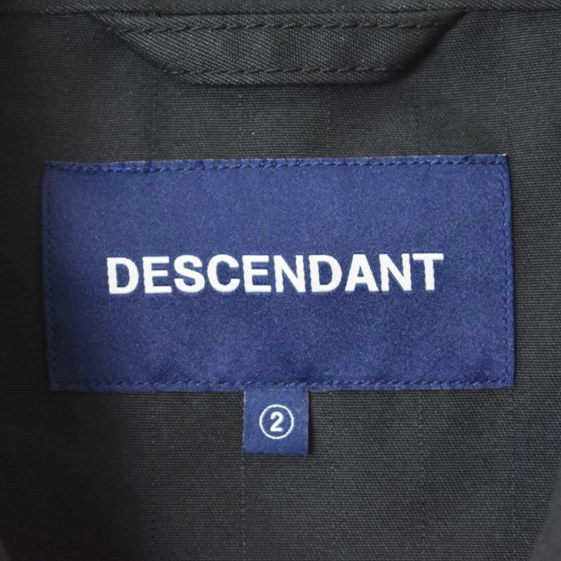 【希少！！】 ディセンダント DESCENDANT 22SS TC TWILL JACKET ANTISTATIC ツイル ジャケット ブルゾン ワンポイント 刺繍 2 黒 ブラック メンズ