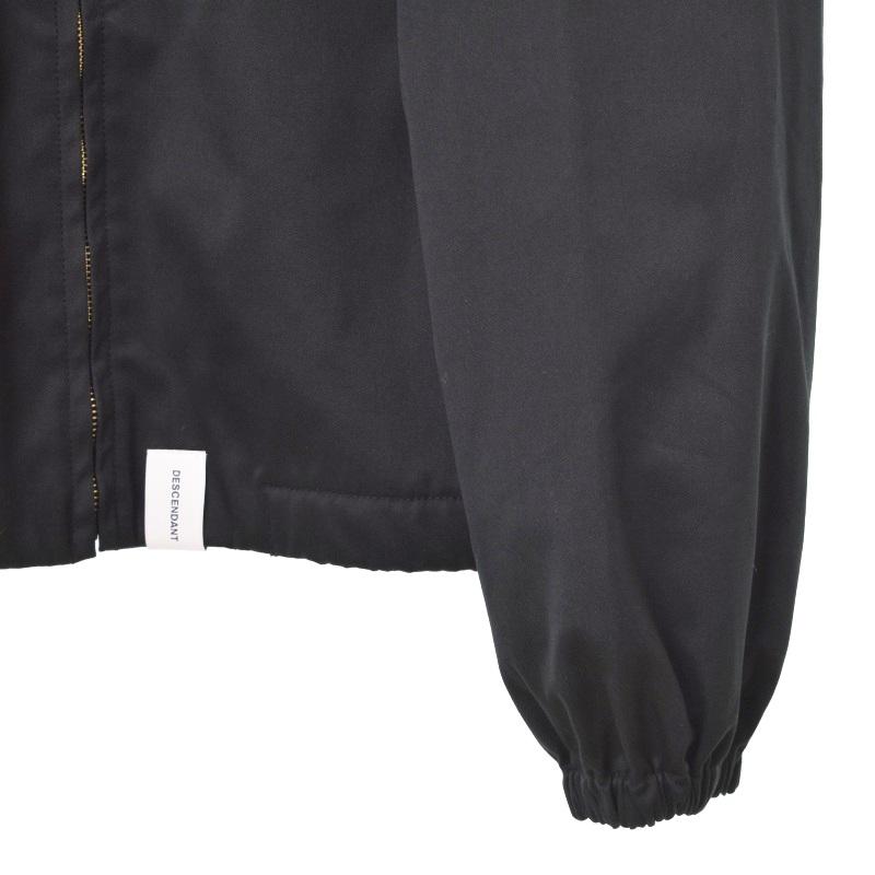 【希少！！】 ディセンダント DESCENDANT 22SS TC TWILL JACKET ANTISTATIC ツイル ジャケット ブルゾン ワンポイント 刺繍 2 黒 ブラック メンズ