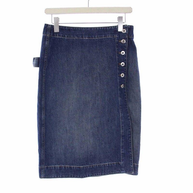 ボッテガヴェネタ BOTTEGA VENETA 23SS BLUE DENIM SKIRT ミディアム 