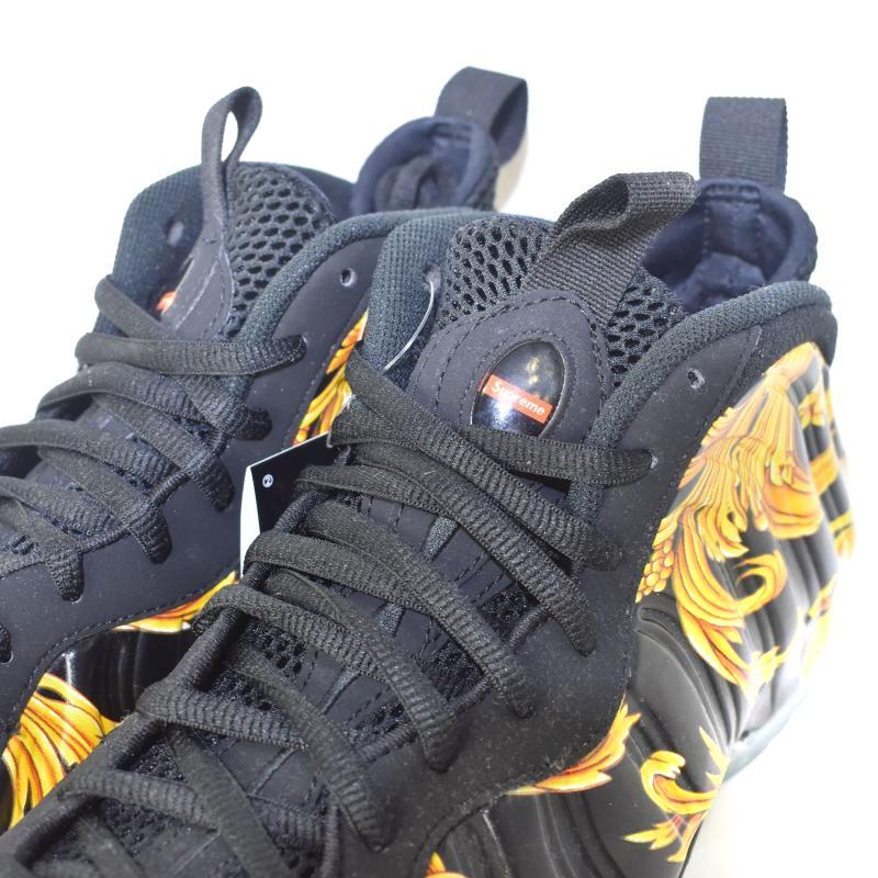 未使用品 ナイキ NIKE ×Supreme 14SS Air Foamposite One Black 
