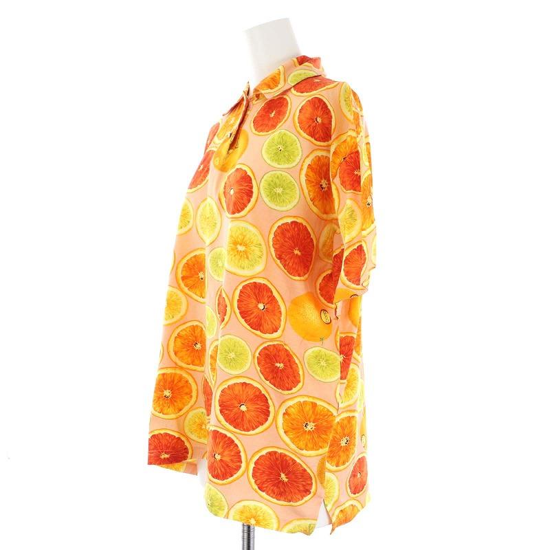 グッチ フルーツ柄 半袖 シャツ ポロシャツ グッチ GUCCI ポロシャツ フルーツ柄 総柄 半袖 S マルチカラー