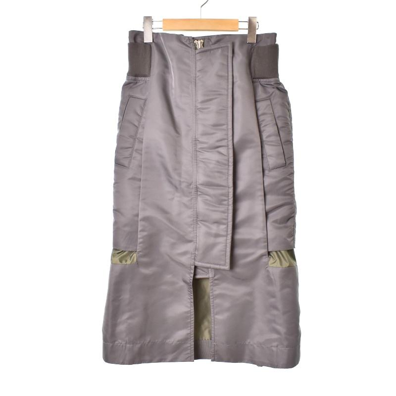 未使用品 サカイ sacai 22AW Nylon Twill Mix Skirt ナイロン ツイル  