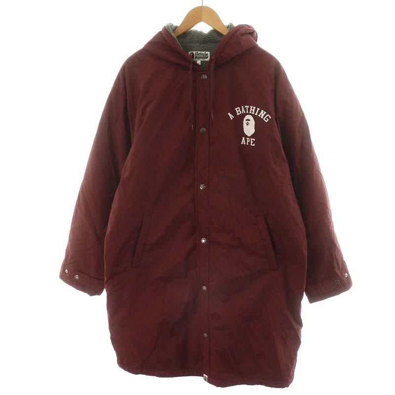 アベイシングエイプ A BATHING APE コート ロング丈 フード サルカモ 