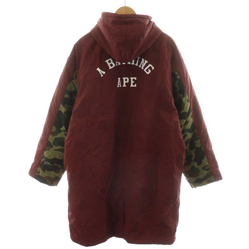アベイシングエイプ A BATHING APE コート ロング丈 フード サルカモ 