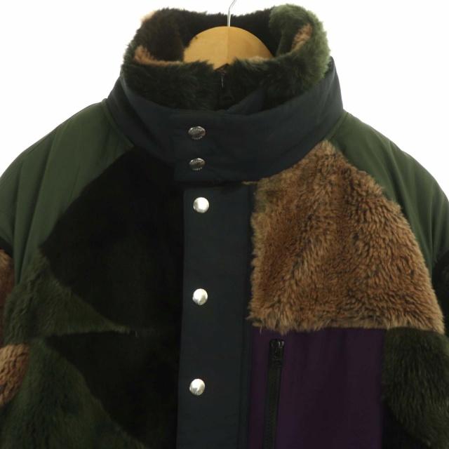 サカイ sacai カウズ 21AW ジャケット ブルゾン 1 サカイ sacai × カウズ KAWS 21AW Jacquard Faux Fur Reversible