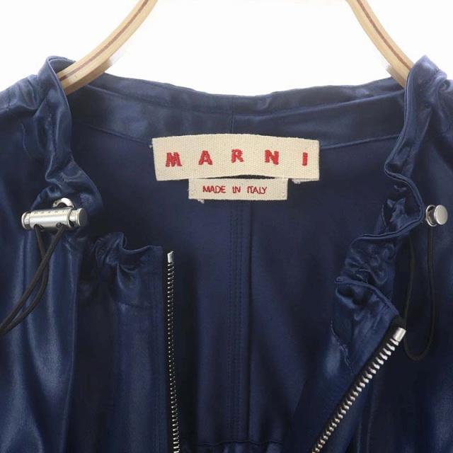MARNI（マルニ） ドローストリング サテン ブルゾン ジャケット ノー