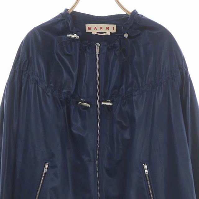 MARNI（マルニ） ドローストリング サテン ブルゾン ジャケット ノー