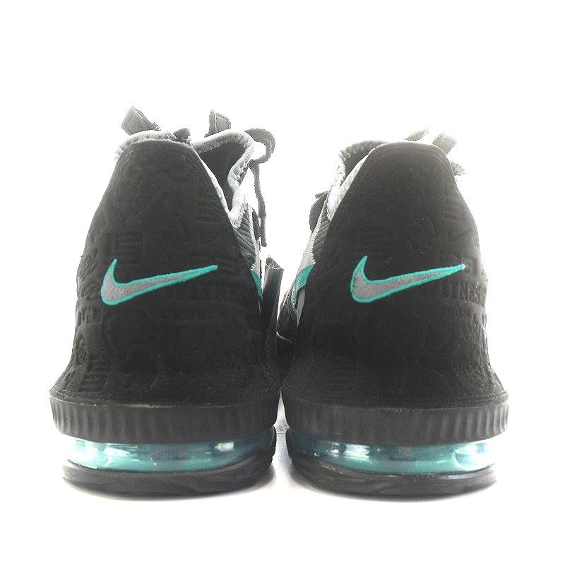 未使用品 ナイキ NIKE × atmos アトモス LeBron 16 Clear Jade スニーカー シューズ US10 28.0cm グレー 黒｜vectorpremium｜03