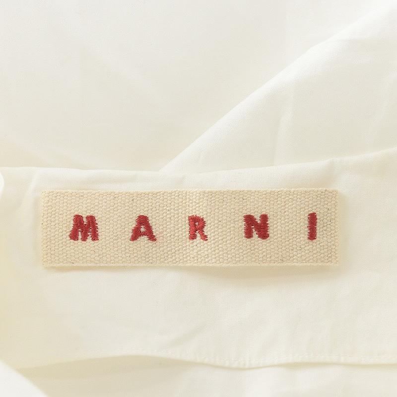 マルニ MARNI 18SS シャツ ブラウス ノースリーブ フリル 変形 コットン 40 M 白 ホワイト /AN30 レディース｜vectorpremium｜04