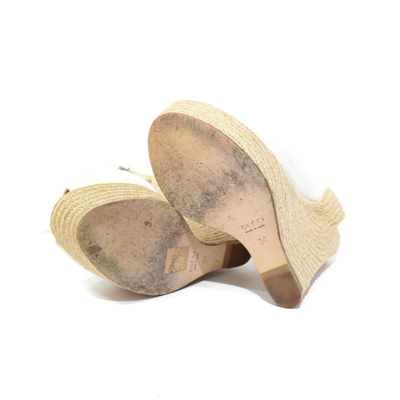 GUCCI ウェッジヒール サンダル White