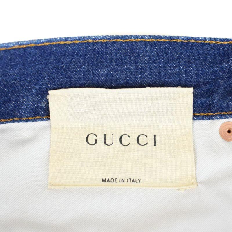 GUCCI グッチ フラワープリント ブーツカット フレア デニム GUCCI グッチ フラワープリント ブーツカット フレア デニム