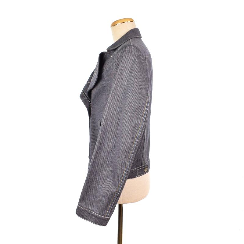 HERMES エルメス 17SS ステッチデザイン デニムライダース デニム 