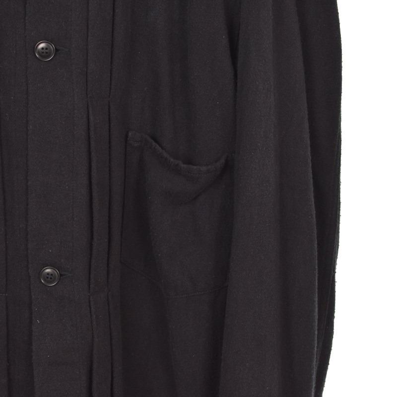 コモリ COMOLI 23SS シルクネップ TYPE-1ST シャツ ジャケット 3 黒 
