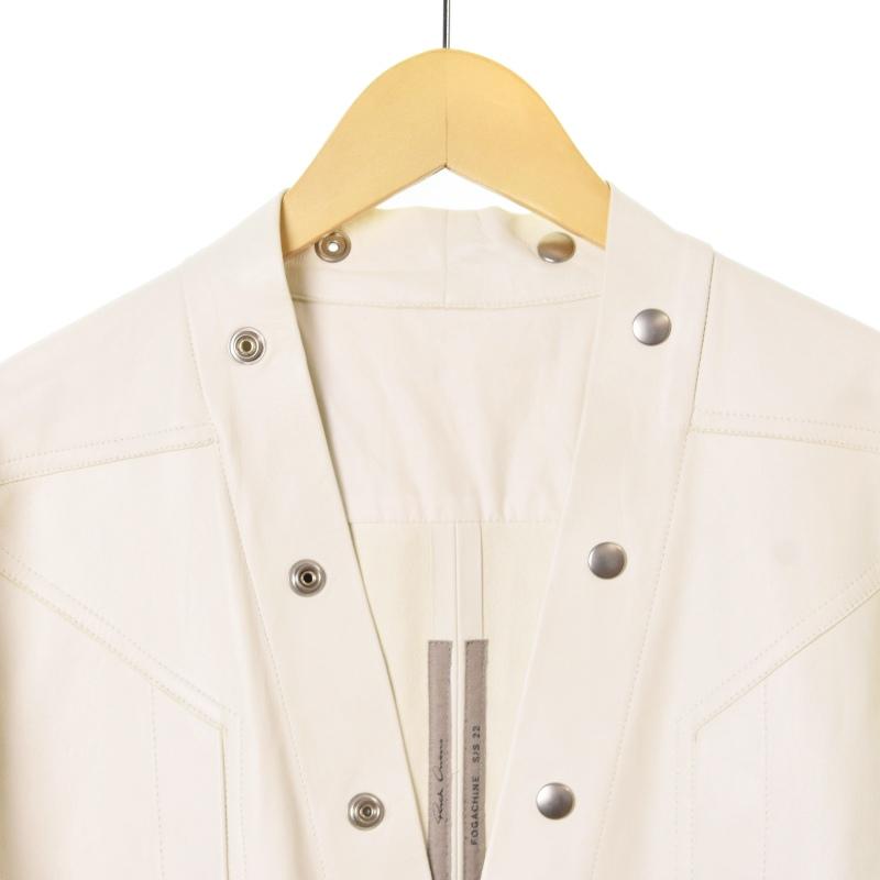 リックオウエンス Rick Owens 22SS FOGPOCKET LARRY Leather Shirts 