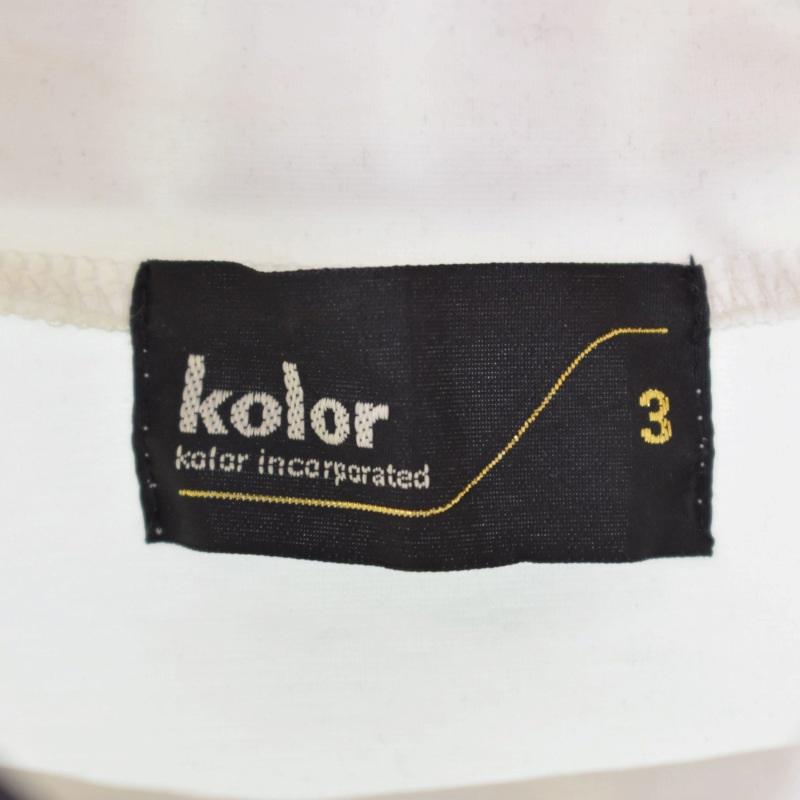 カラー kolor 21SS ハイゲージポンチカットソー Tシャツ 長袖 3 白 
