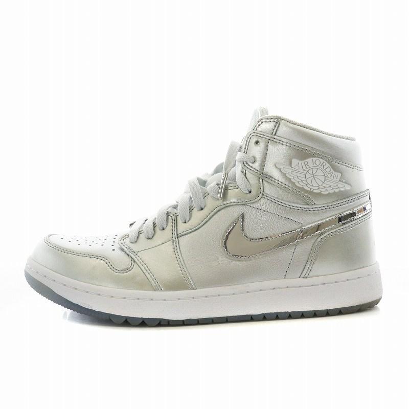 ナイキ NIKE AIR JORDAN 1 HIGH GOLF NRG GIFT GIVING metallic silver 