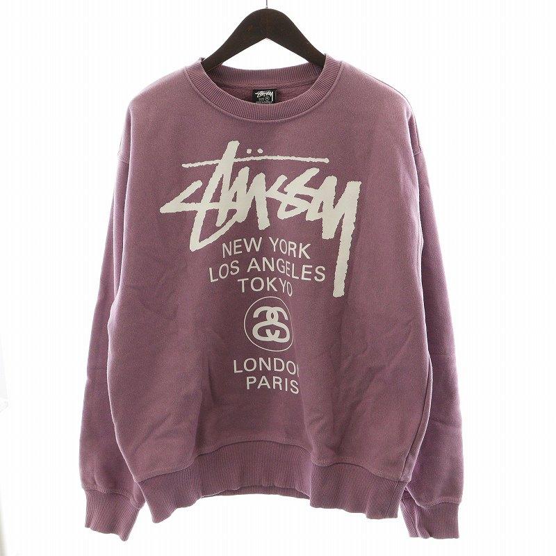 ステューシー STUSSY WORLD TOUR CREW スウェット トレーナー 長袖 