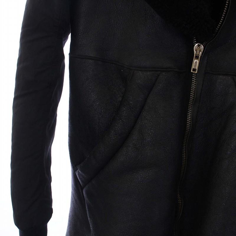 リックオウエンス Rick Owens 11AW Limo Leather Jacket ムートン