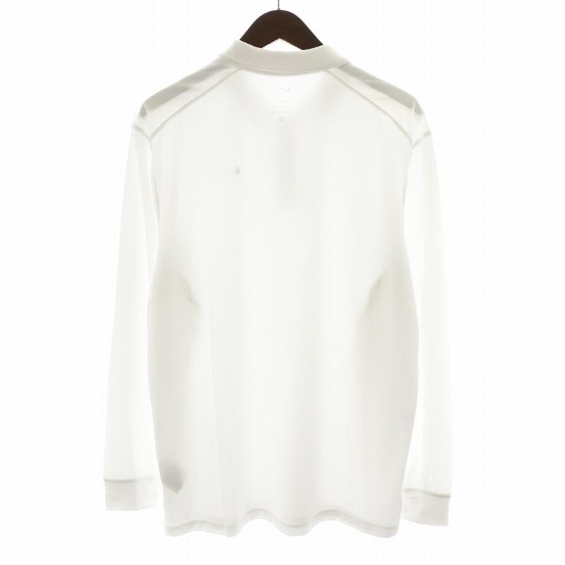 Nike 長袖ポロシャツ XL ホワイト NIKE ナイキ Dri-FIT teamsports ポロシャツ 長袖 ロゴ ゴルフウェア
